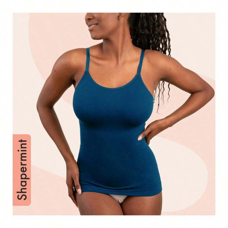 Shapermint Essentials All Day Every Day Scoop Neck Cami - Atlantik Biru - View 1