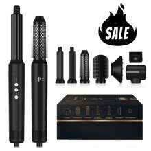 UKLISS Air Style 7-In-1 Upgraded Version 110,000 RPM Hair Dryer Brush Styling Brush (Quick Dry For Wet Hair), Round Brush, Straightening Brush, Curling Brush, Automatic Hair Curling Iron, Hair Dryer Diffuser, Multifunctional Family All-In-One Christmas Gift - 查看 3