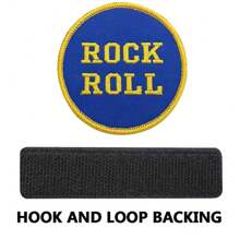 Angefertigter bestickter kreisförmiger Doppelbeschriftung Namenspatch, Hut, Tasche Kostüm Dekorationssticker, kann aufgebügelt, aufgenäht oder mit Klettverschluss befestigt werden