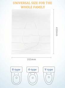 10/30/50/80pcs Disposable Travel Toilet Seat - Portable Toilet Seat For Travel And Hotel, Large Size Waterproof Universal Seat Paper, Portable, Dissolvable