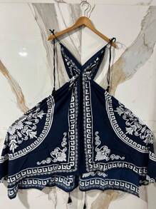 Dress Scarf Cost Naked - Azul y blanco - Ver 1