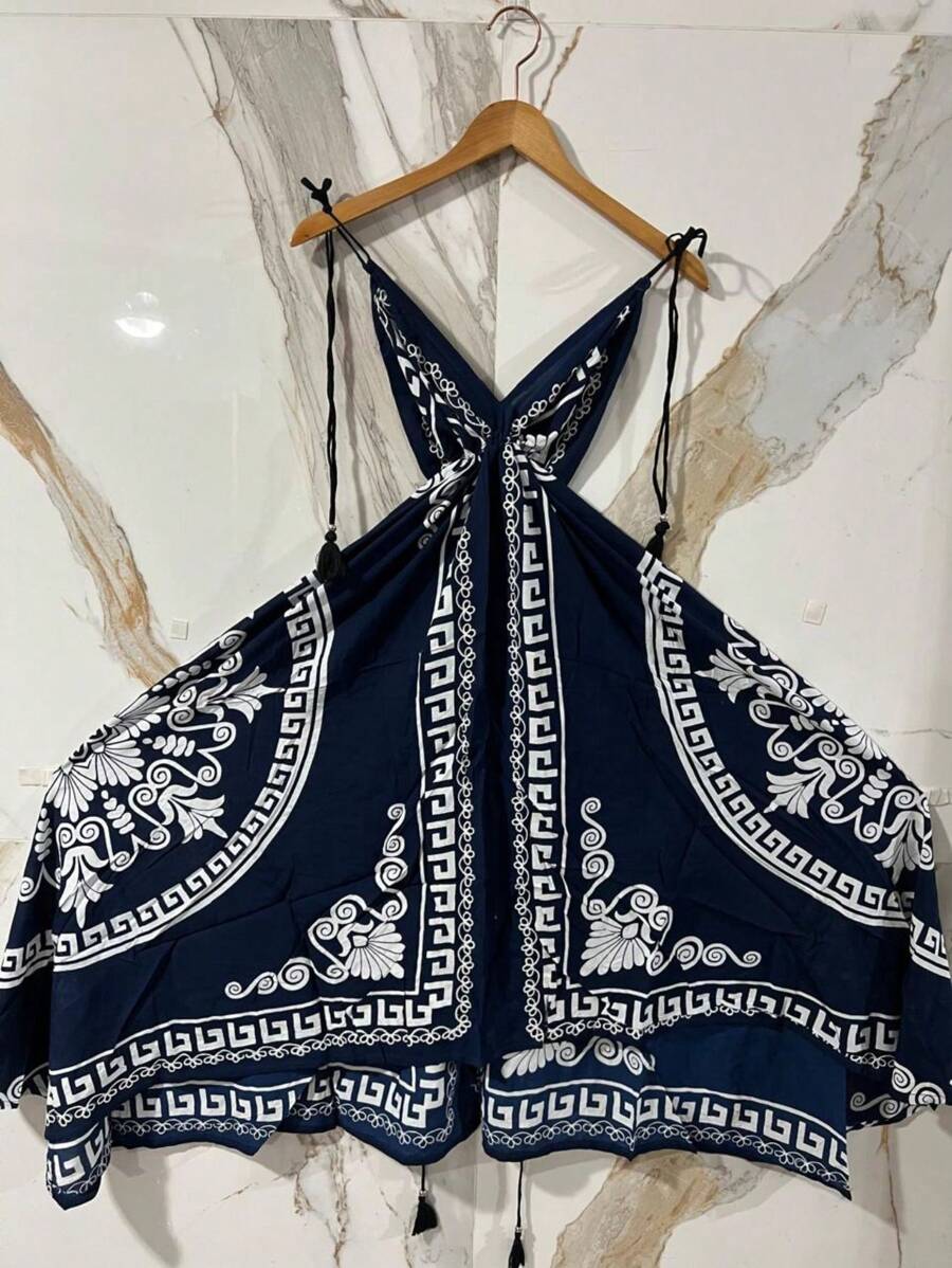 Dress Scarf Cost Naked - Azul y blanco - Ver 1