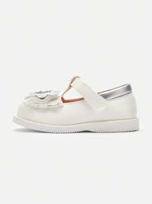 Balabala Baby Girls' Anti-Slip Princess Shoes, Cute Toddler Shoes For Spring/Fall - White - View 2