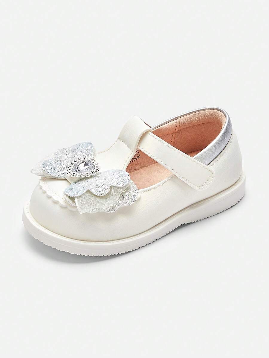 Balabala Baby Girls' Anti-Slip Princess Shoes, Cute Toddler Shoes For Spring/Fall - White - View 1