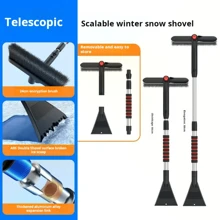 Pelle à neige multifonction amovible, grattoir et brosse pour pare-brise de voiture, outil d'enlèvement de neige et de glace pour l'hiver