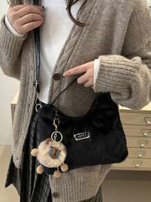 Plush Handbag & Wristlet, Women's New Fashion Versatile Shoulder Bag, Crossbody Bag For Party, Commute, Travel, Daily Use - Multicolor - View 8