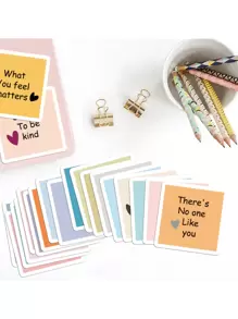 30 Cute Mini Encouragement Cards - Perfect As Gratitude, Birthday, Wedding Gifts, Valentine's Day Gifts, Classroom Rewards - Creative Blessing Cards For Small Business Supplies And Unusual Items, Perfect Gifts/Gift Box Fillers For Family And Friends