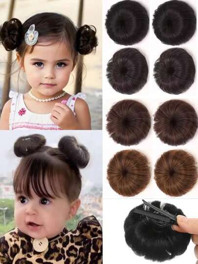 Synthetic Wig Bun Clip-In Bun Wig Daily Wear Wig Accessories Role Playing Christmas Gift