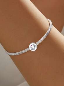 1入組寵物腳印魅力珠子，適用於手鍊、項鍊、手環珠子的DIY珠寶製作，適合女性或女孩的禮物 - 銀色 - 查看 4