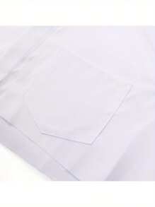 Women Crop Shirt, Turn Down Collar Exposed Navel Solid Color Irregular Design Spring Clothing - White - View 7