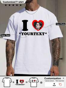 Camiseta personalizada como regalo de Navidad/Acción de Gracias, Camiseta personalizada para hombre - Agrega tu propio texto/gráfico (insignia/logotipo de empresa/foto familiar/selfie) para diseñar tu propia camiseta impresa a medida