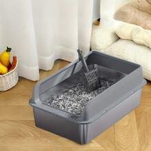 Extra Large Stainless Steel Cat Litter Box With High-Sided Enclosed Odorless Lid, Non-Stick, Leak-Proof, Easy To Clean, Rust-Resistant For Small To Large Cats, Rectangle Shape
