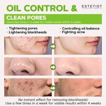 3pcs Green Tea Mask Stick Blackhead Remover Deep Pore Cleansing Clay Stick Mask Moisturizing Oil Control Shrink Pores Remove Anti-Acne Mask Facial Care - 綠色 - 查看 8