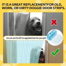 Transparent PVC Pet Door Curtain, Easy To Cut And Install, Windproof, Warm, Dust-Proof, Easy To Clean, Replacement For Dog House/Cat Bed