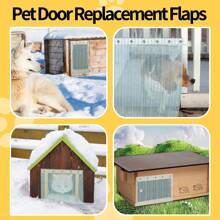 Transparent PVC Pet Door Curtain, Easy To Cut And Install, Windproof, Warm, Dust-Proof, Easy To Clean, Replacement For Dog House/Cat Bed