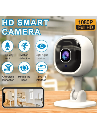 1pc Wit High Definition Mini Camera, Bidirectional Voice Call, Night Vision, Real Time Motion Detection Alarm, Multi Live View, Continuous Recording, Indoor Outdoor Monitoring, Spy Camera