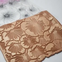Soft Polymer Clay Stamp Sheet 3D Flower Banboom Wave Pattern Texture Embossing Mat For Clay Jewelry DIY Making Tools Pottery Ceramic Art Hobby Supplies Valentines - Clear - View 7