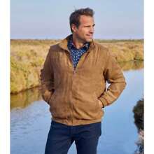 Atlas For Men Veste imperméable en suède synthétique pour hommes (ocre) - Jaune citron - Voir 4