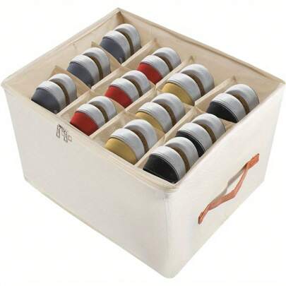 Shoe Storage Box, Shoe Organiser For Closet, Foldable Shoe Storage, Shoe Storage Organiser With Clear Lids, Can Fit Ottoman, Shoe Organiser For Wardrobe (1)