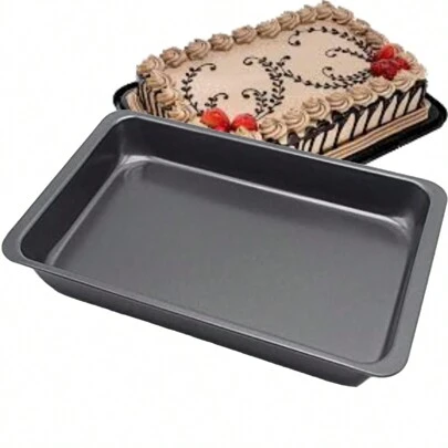 Charola Grande Antiadherente Rectangular de Acero Inoxidable Para Hornear Pasteles Galletas o Pan de Repostería de 47x32cm