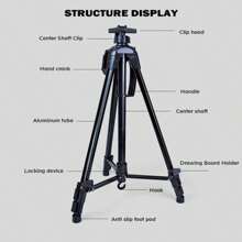 Art Easel Stand For Painting, Adjustable 57-157cm, Folding Aluminum Tripod Display Easel, Artist Stand Easel With Bag,  Floor Painting Display Drawing Art Sketch - Black - View 4