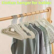 20 Packs Hangers For Kids Clothes With Non-Slip Design, Space-Saving, And Parents" Convenience Decorations Autumn Decor Festival Decor Room Decor Home Decor Fall Decor Bedroom Decor - Pink - View 2