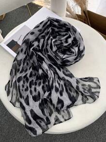 FADZOYLE 1pc Color Leopard Printed Pattern Scarfs For Women Cape Hijab Bandana Head Wrap Beach Cover Up All Season Winter Fall Sarong Fashion Scarves Long Satin Silky Feeling Large Kerchief Designer New Elegant Lightweight Collection Gift Wedding Bride Bridesmaid Shawl Gifts Accessories