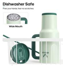 UKEIN 40oz Tumbler With Handle, 2-IN-1 Leak Proof Lid (Straw/Flip), Insulated Water Bottle, Stainless Steel Tumbler With Non-Slip Silicone, Wide Mouth Travel Mug Cupholder Friendly