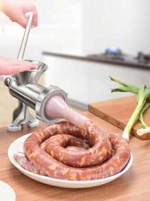 1 件装家用多功能铝合金手动绞肉机、料理机、面条香肠压制机、水果蔬菜切碎机 - 彩色 - 查看 7