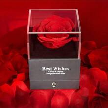 1 conjunto Colar Eu Te Amo, Presente de Flores Eternas de Rosa para Mulheres, Mães, Esposas e Namoradas no Natal, Dia dos Namorados, Dia das Mães, Aniversário, Presente de Ação de Graças, Presente de Natal