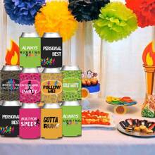 12 Pcs/Set, Marathon Running Can Cooler Sleeves, Jogging Exercise Beverage Drink Can Cover Holders(Regular Size), Running Team Personal Best Sports Party Favor Gift, For Birthday Retirement Family Party Decorations Supplies - Multicolor - View 5