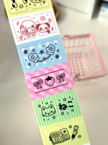 Cute Cartoon Doodle Decorative Sticker Rolls, High-Quality Scrapbooking Supplies,School Supplies,Back To School
