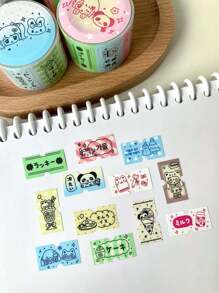 Cute Cartoon Doodle Decorative Sticker Rolls, High-Quality Scrapbooking Supplies,School Supplies,Back To School