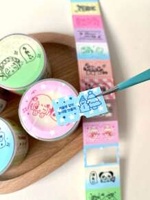 Cute Cartoon Doodle Decorative Sticker Rolls, High-Quality Scrapbooking Supplies,School Supplies,Back To School