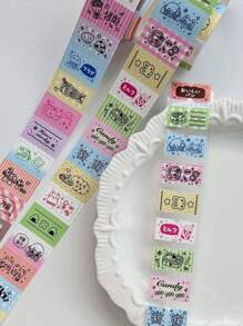 Cute Cartoon Doodle Decorative Sticker Rolls, High-Quality Scrapbooking Supplies,School Supplies,Back To School