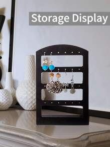 1 件珠宝架收纳架耳环收纳架带 24 孔珠宝展示收纳，纯色 L 形亚克力珠宝展示架，现代简约塑料耳环收纳架用于耳钉收藏，适用于女士礼物耳环