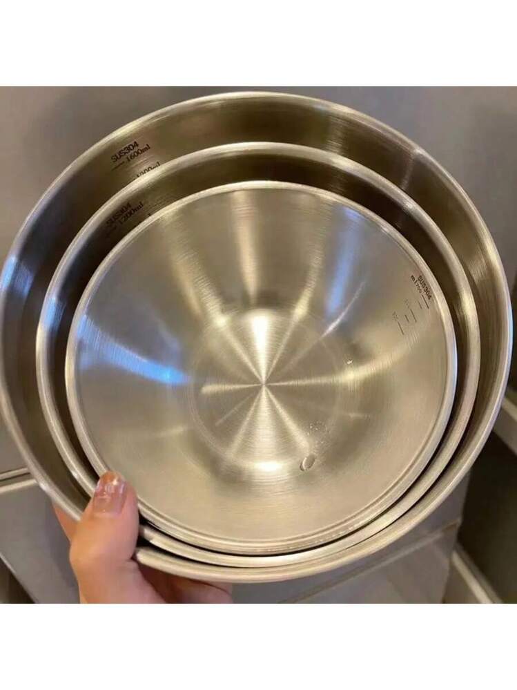 Set 5 Ciotole In Acciaio Inox Per Mescolare Con Scala - Impilabili, Leggere, Perfette Per Cucina E Campeggio
