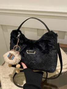 Plush Handbag & Wristlet, Women's New Fashion Versatile Shoulder Bag, Crossbody Bag For Party, Commute, Travel, Daily Use - Multicolor - View 6