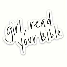 Faith Stickers, Girl Reading Bible Stickers, Laptop Decals, Water Bottle Stickers, Car Decals, Skateboard Stickers, Funny Stickers, Small Gifts
