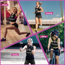 Women Adjustable Workout Weighted Vest  With Reflective Strip And Large Pocket For Training Running Jogging
