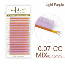 SONG LASHES 高品质 16 排 0.07 毫米 8-15 毫米混合彩虹睫毛延长适用于睫毛艺术家彩色睫毛粉色浅紫色浅棕色浅绿色睫毛簇、睫毛簇、单根睫毛、睫毛、假睫毛 - 彩色 - 查看 31