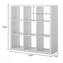 Better Homes & Gardens 9-Cube Storage Organizer, Charcoal - White - View 6