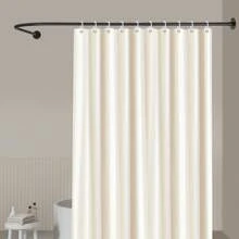 Eatssode Barra de cortina de ducha en forma de L de 70-95 x 105-165 cm, barra de cortina de ducha ajustable, barra de ducha de acero inoxidable, accesorios de baño, decoración de regreso a la escuela, decoración de otoño