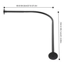 Eatssode Barra de cortina de ducha en forma de L de 70-95 x 105-165 cm, barra de cortina de ducha ajustable, barra de ducha de acero inoxidable, accesorios de baño, decoración de regreso a la escuela, decoración de otoño