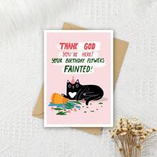 Biglietti di auguri di compleanno a tema gatto, biglietti di compleanno divertenti con animali, dalla grafica accattivante, adatti per marito, moglie, fidanzato, fidanzata, regalo per famiglia e amici stretti - multicolore - Visualizzare 4