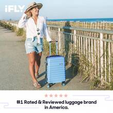 IFLY Hardside Spectre Luggage 24 Checked Luggage, Blue/Navy - 1 - View 2