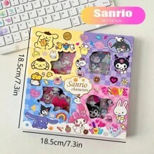 Sanrio 1pc Hello Kitty Sanrio Non-Repeating 100-Piece Sticker Set Cinnamoroll Kuromi Waterproof Stationery Sticker Gift Box Birthday Gift