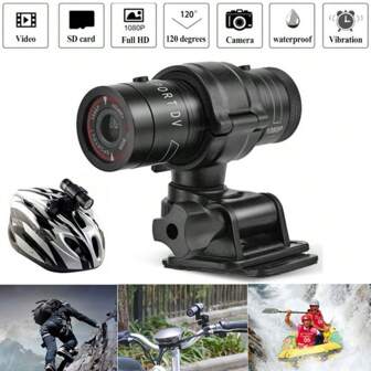 Mini Sport DV Action Sports Camera Flashlight Helmet Full HD 1080P Video Ideal For Bike, Cycle, Motorcycle Waterproof Camcorder