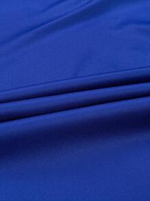 Men's Dress Shirt With Elastic Band The Professional Casual Shirt Anti-Wrinkle High Quality No Iron - 寶藍色 - 查看 4