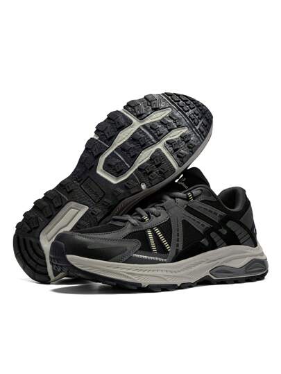 baasploa New Men's Running Shoes Outdoor Casual Lightweight Mesh Ventilation Sneakers Men's Cushioned Vintage Sports Shoes Brand Men's Shoes